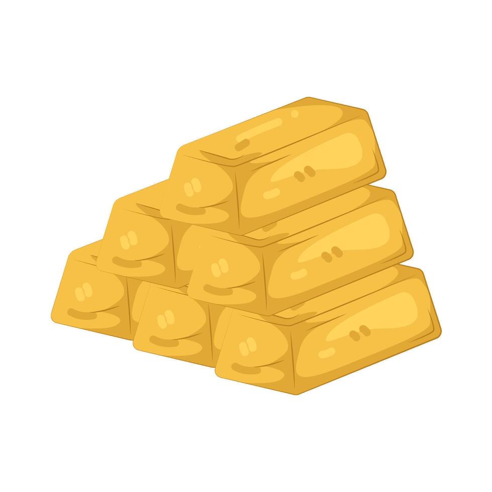 Stacked Gold Bars vector