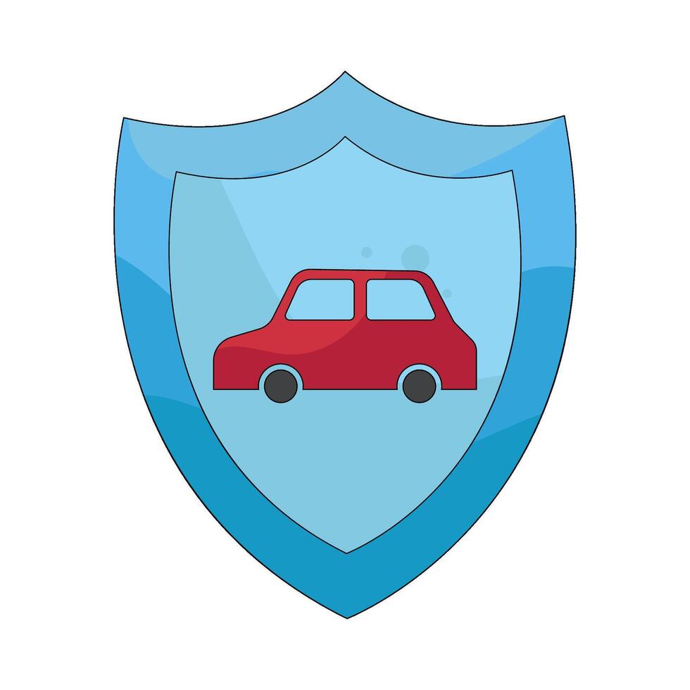 Car Insurance Shield vector