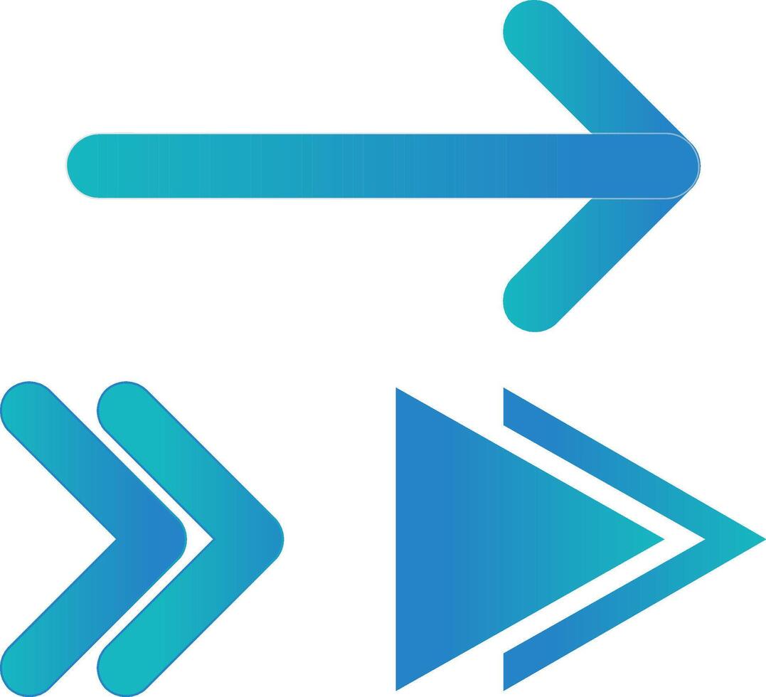 Arrow gradient design. Direction and navigation arrow design for buttons, webs, parks and outdoors, etc. vector