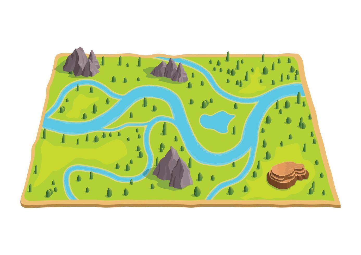 illustration of a topographic map vector