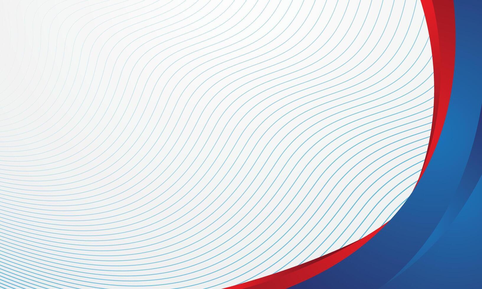Modern background with curved red and blue borders vector