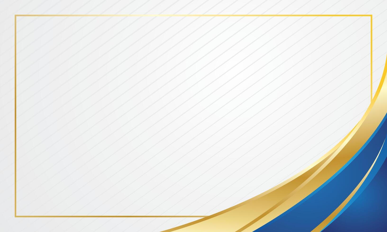 Blue and gold curve on luxury background vector