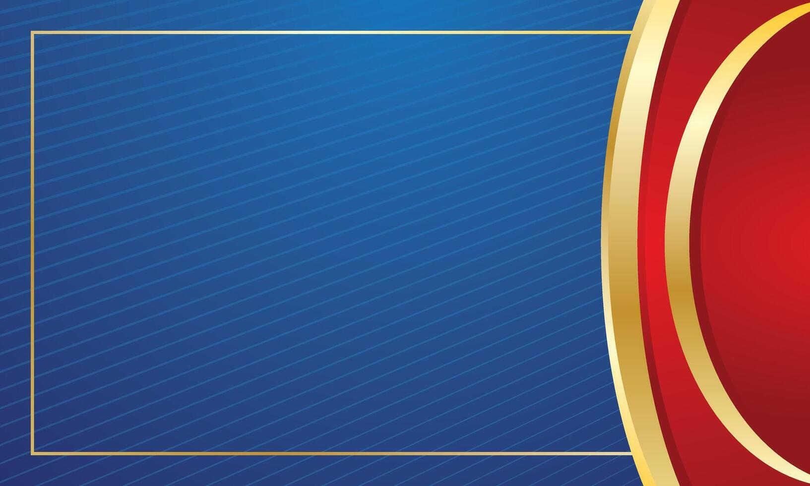 Luxury red gold curves on blue certificate background vector