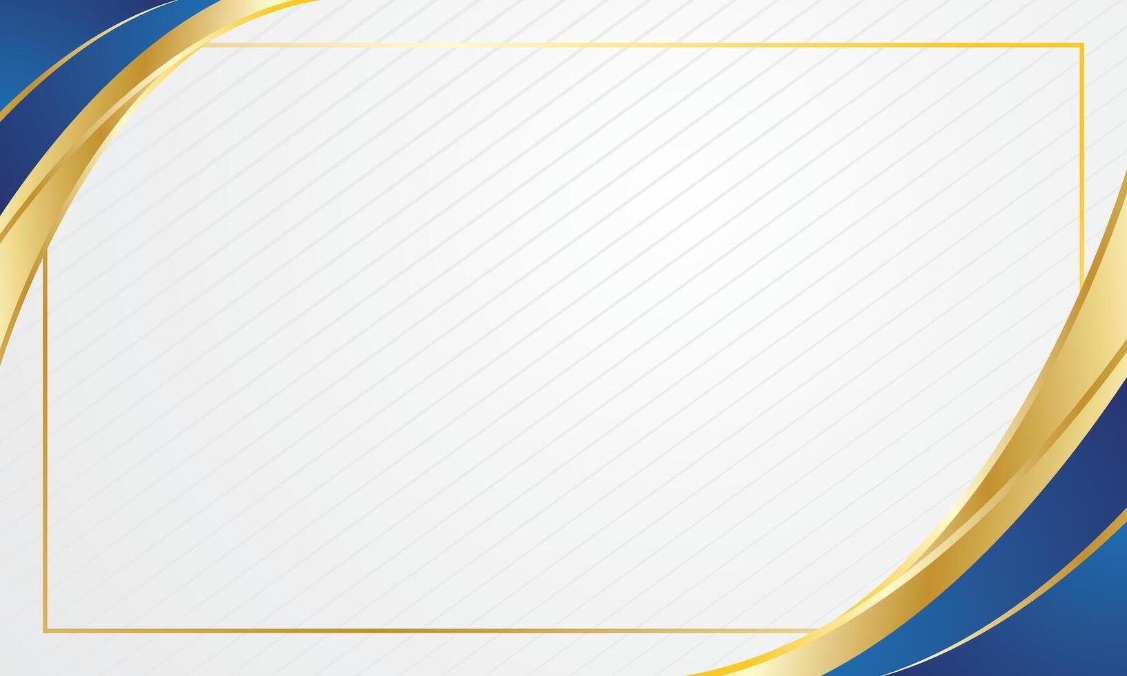 Blue gold wave background for luxury certificate vector