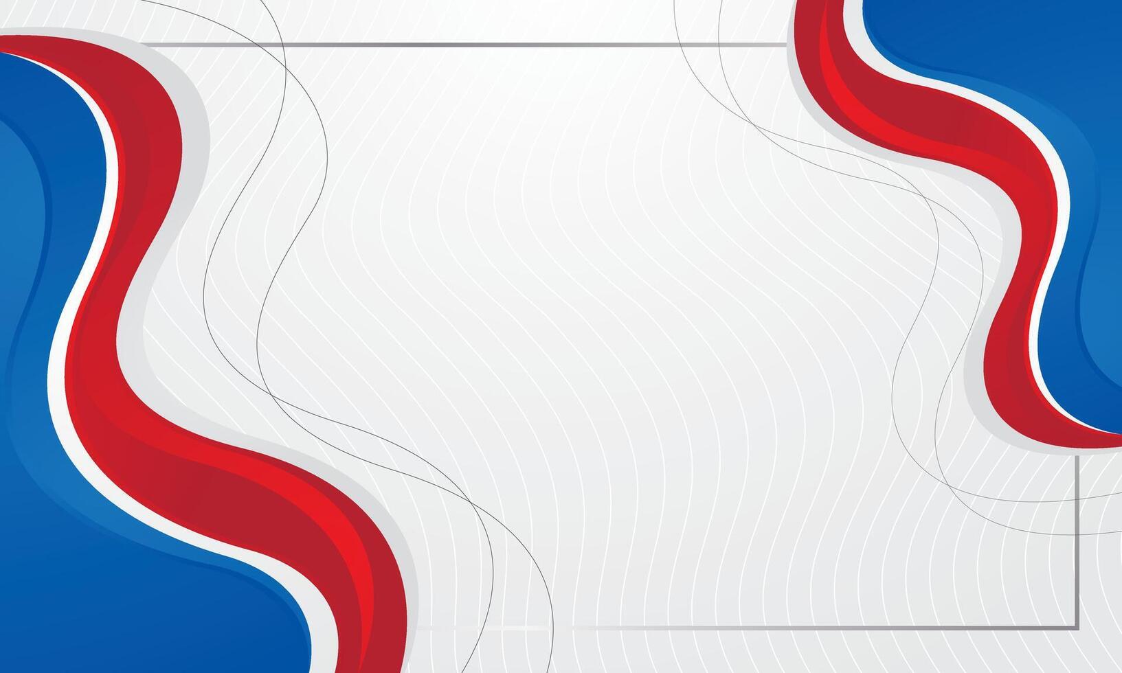 Modern red and blue waves on white background design for certificate vector