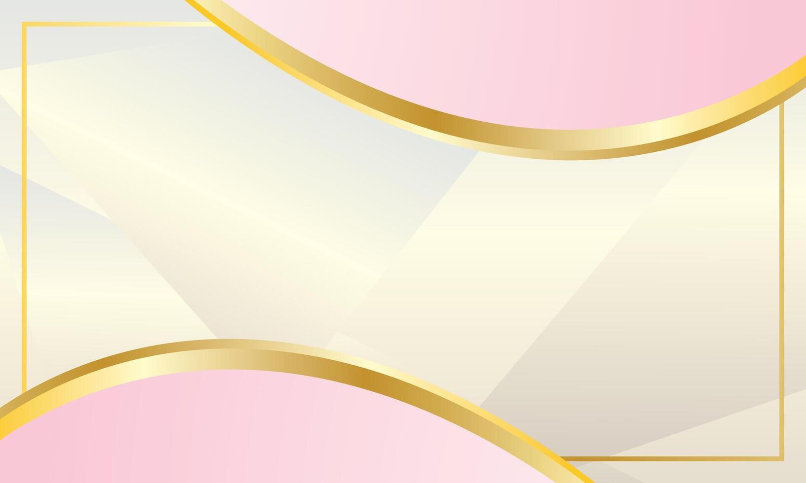 Luxury background with pink gold waves for certificate vector