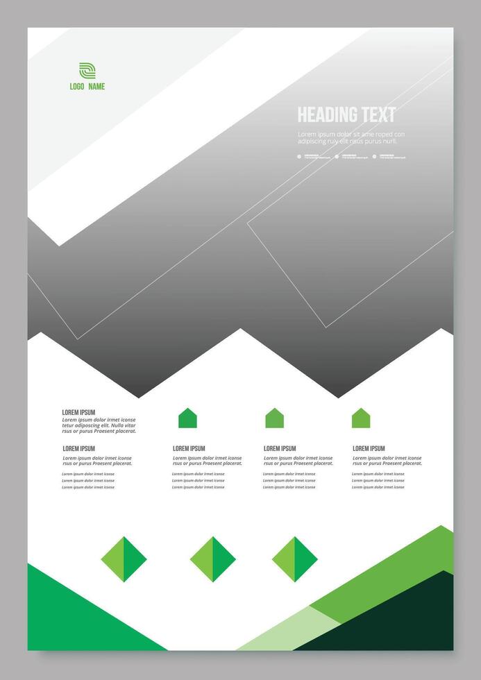 Business Flyer Layout with cover page. vector