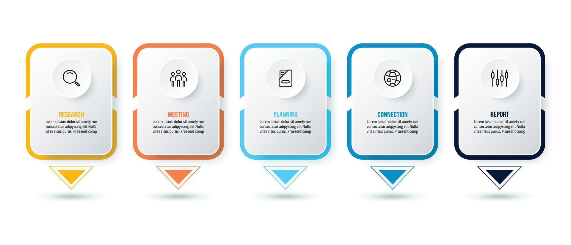 Business infographic template design. vector