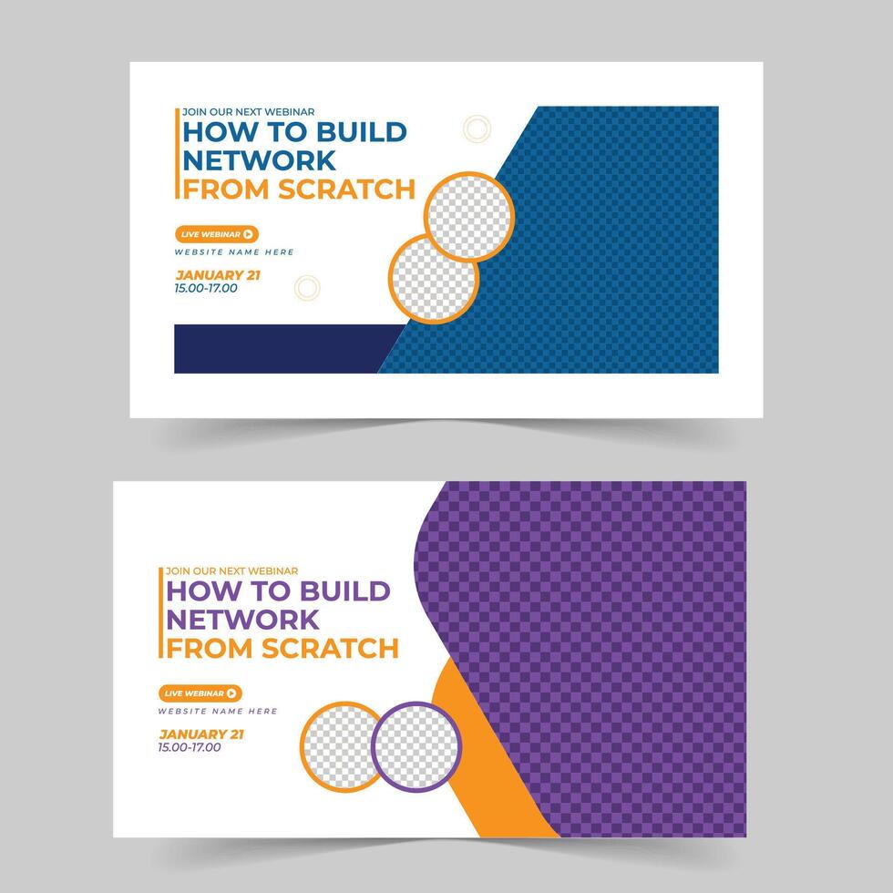 Corporate Business Thumbnail with Modern Design vector