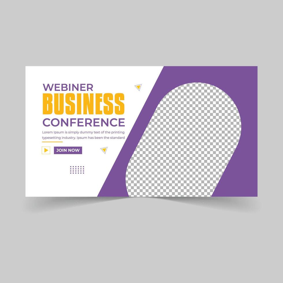 business webinar web banner and thumbnail design vector