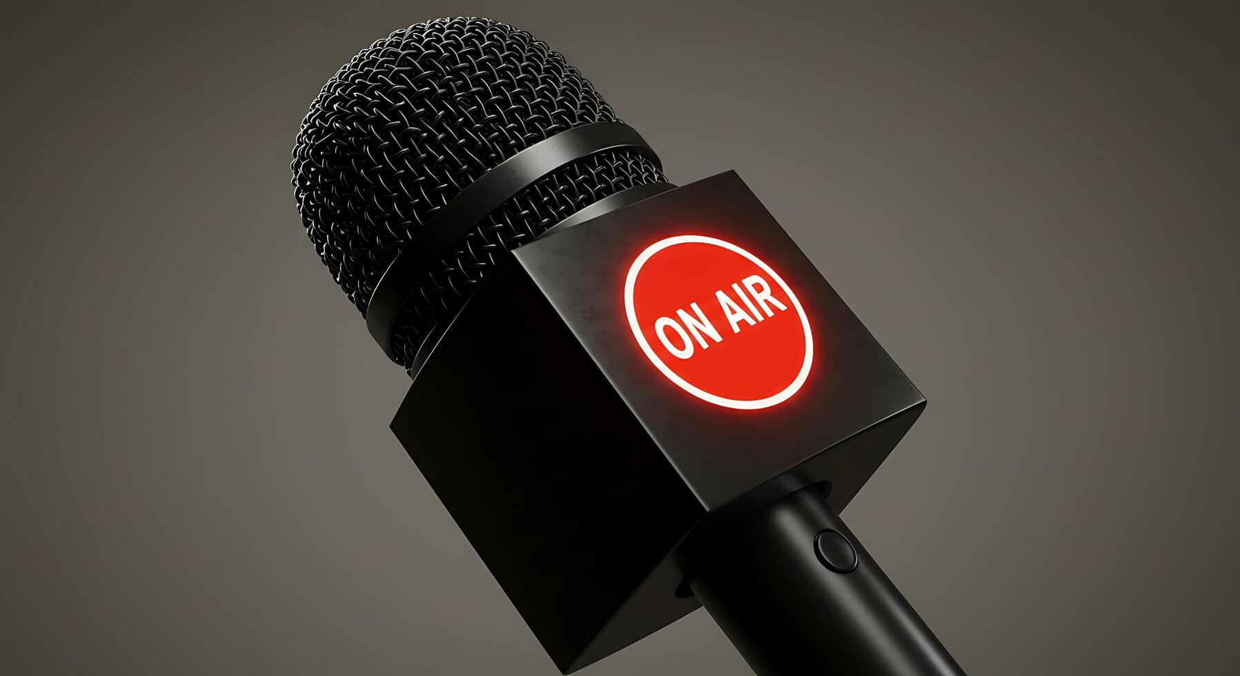 A microphone with the word on air on it photo