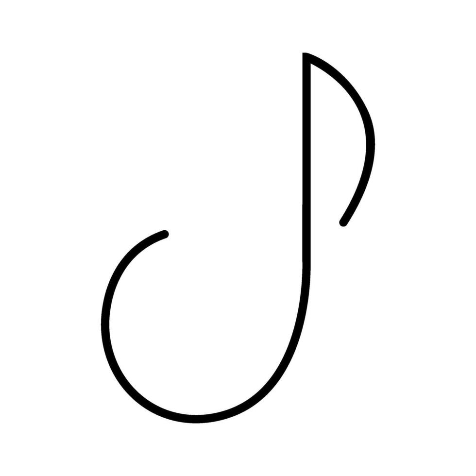 Music notes outline icon. Line Illustration vector