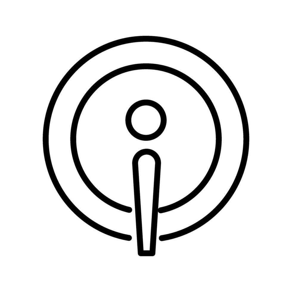 Broadcast Media Outline Icon. Simple icons vector