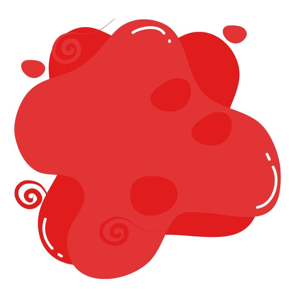 Abstract fluid design element colorful flat style design fluid vector