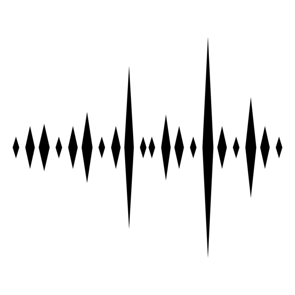 Minimalist Sound Wave Line Art Audio Waveform vector