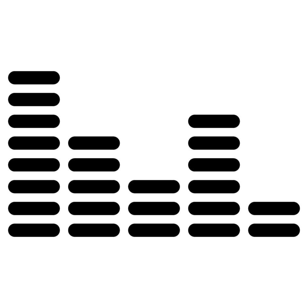Minimalist soundwave icon for audio voice recording and podcast ui elements vector