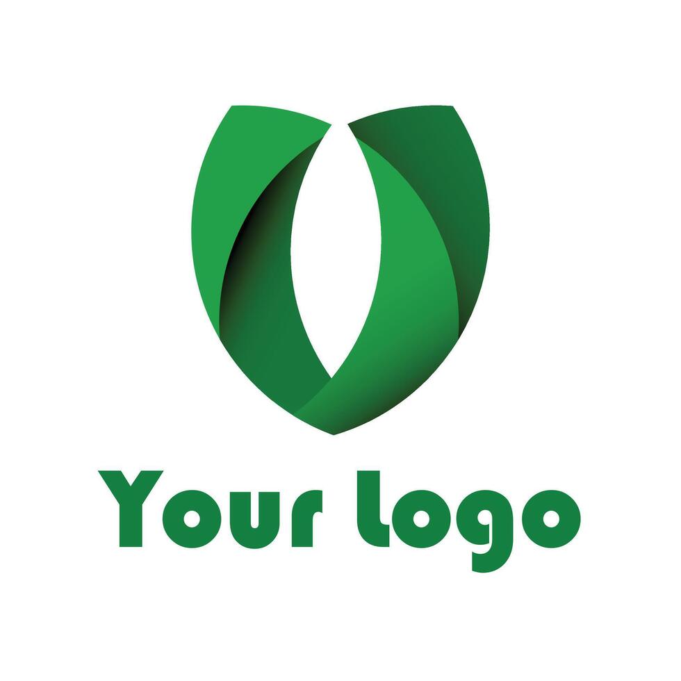 Organic Product Logo Design Concept with Green Leaves and Natural Elements vector