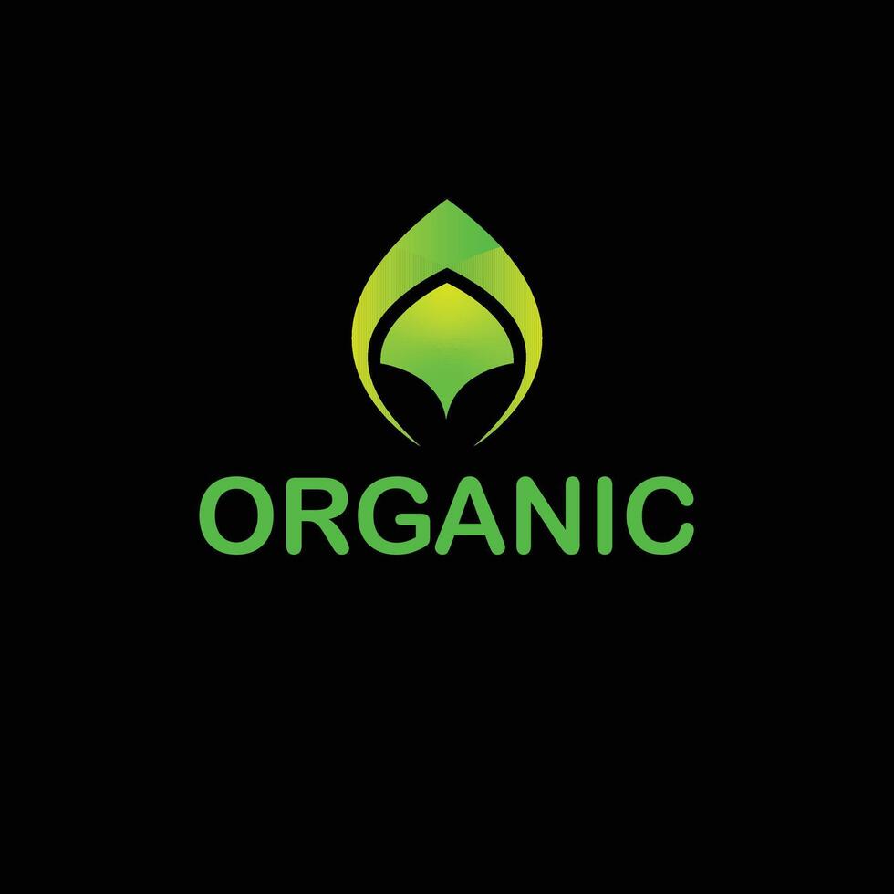 Fresh Organic Food Logo Design Idea with Eco Friendly Theme vector