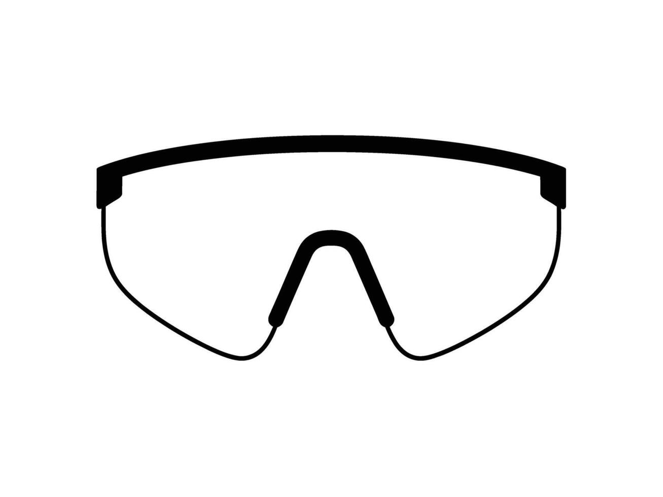 A black and white image of a pair of goggles vector