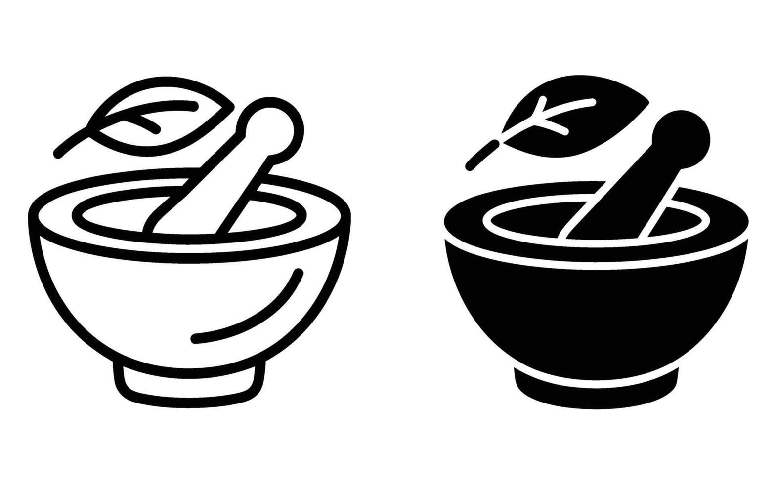 A black and white illustration of a mortar and pestle vector