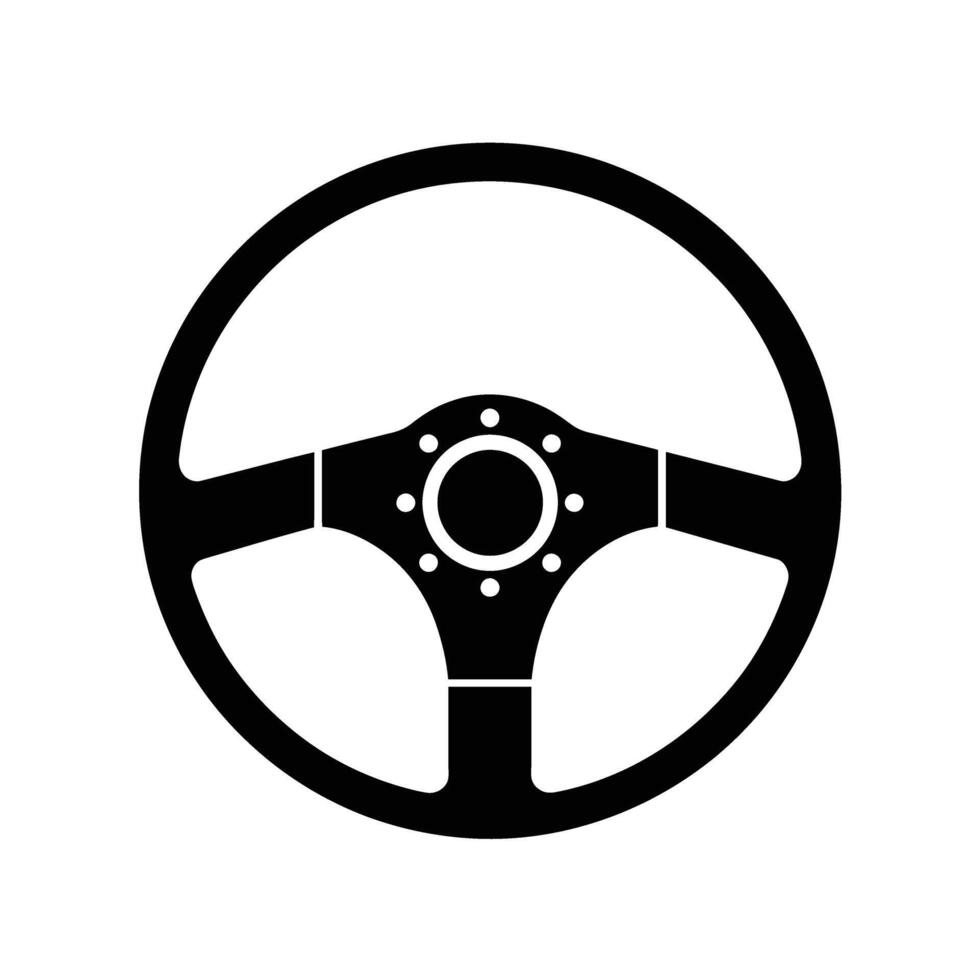 Steering wheel icon vector