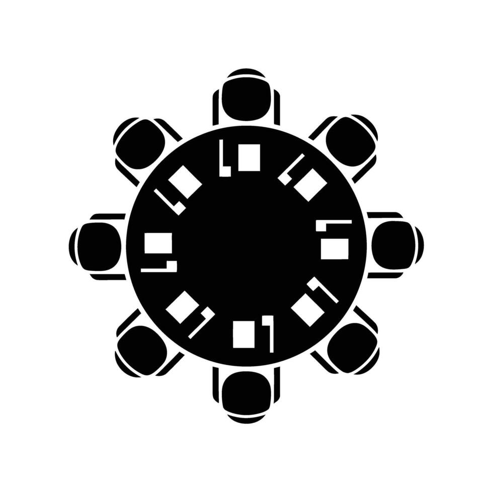 A black and white image of a poker table vector