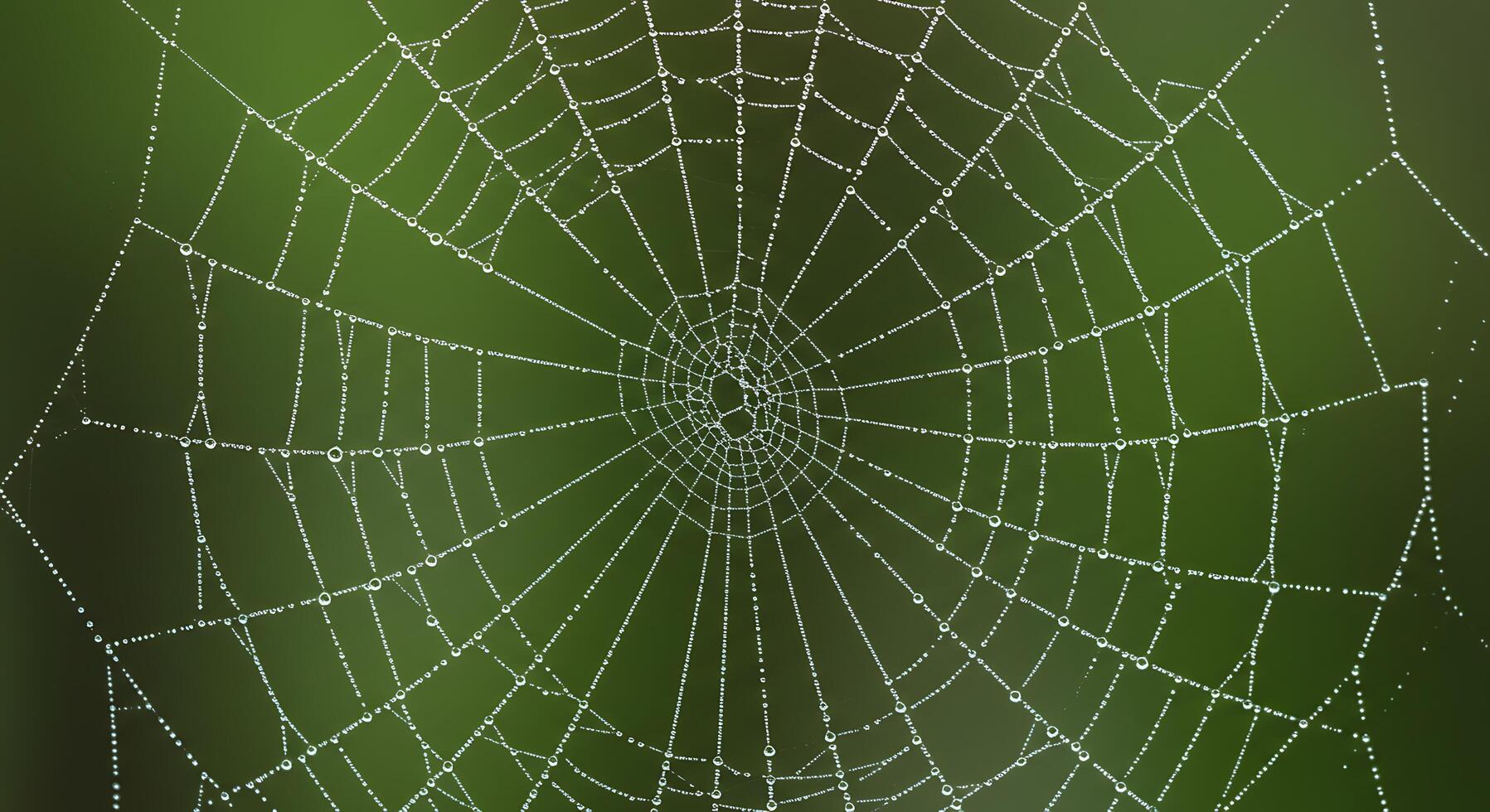 Spider web with dew on it photo