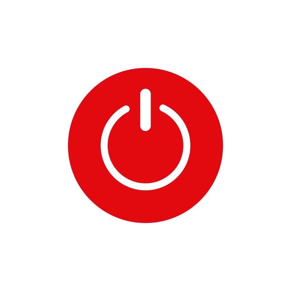 Multimedia Turn Off Buttons. Media Player Icons vector