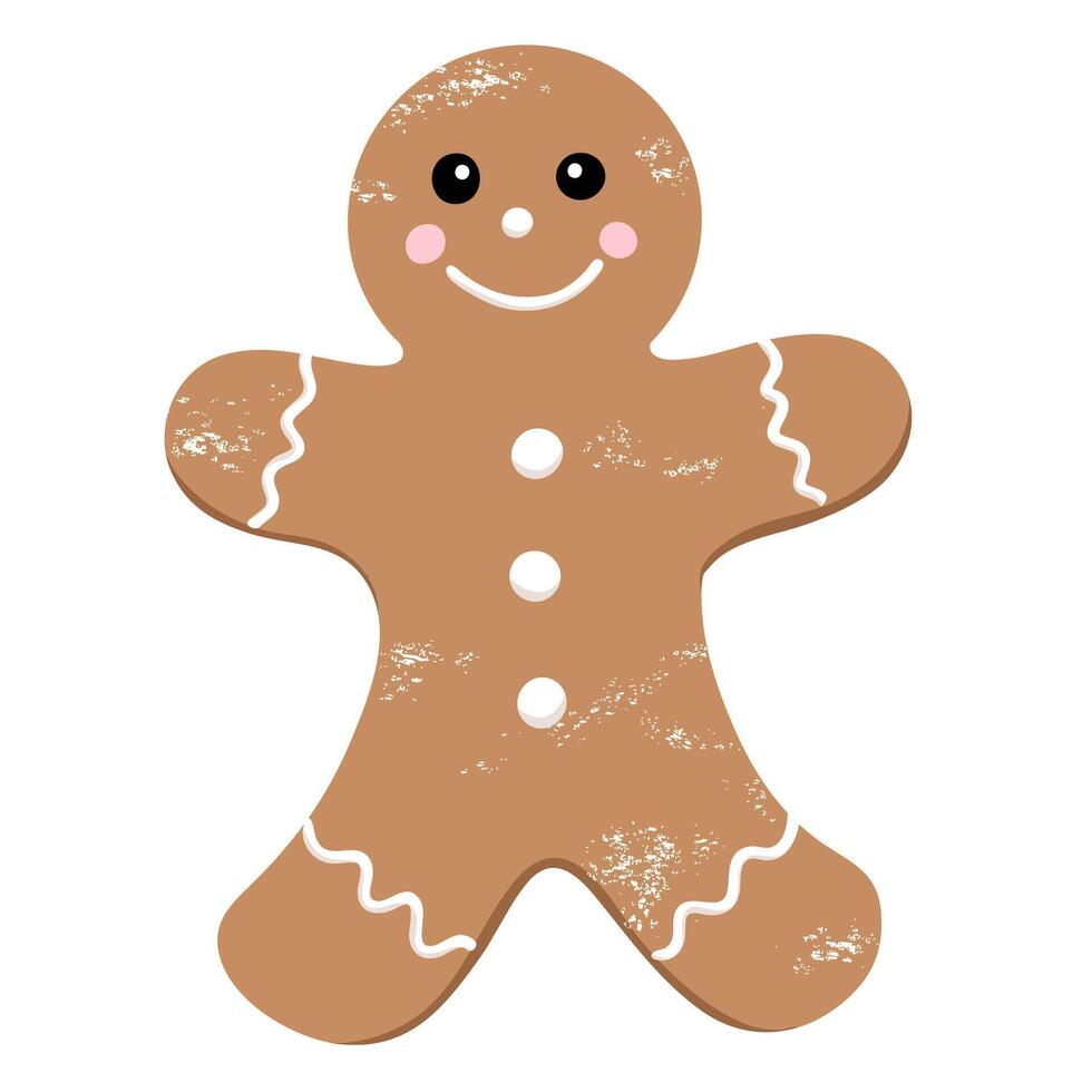 Gingerbread man. Christmas cookies. Cute illustration vector