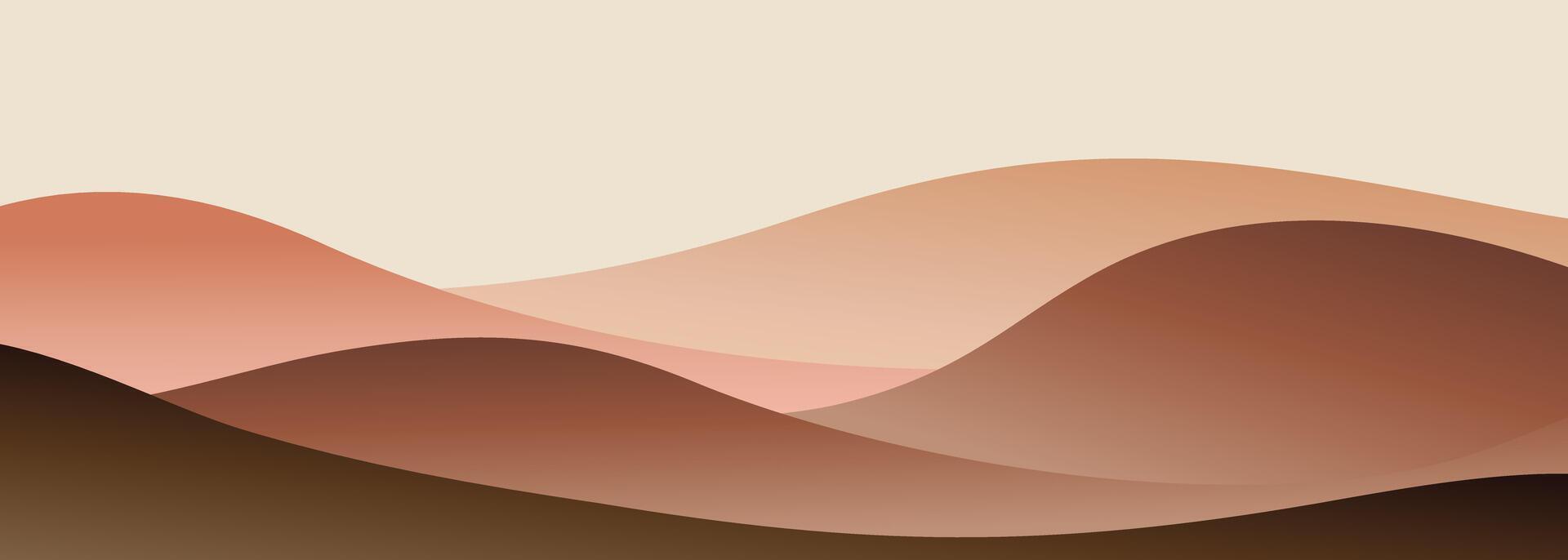 Mountain landscape background creative minimalist modern art print mountains, hills and forrest. use for print art, poster, cover, banner vector