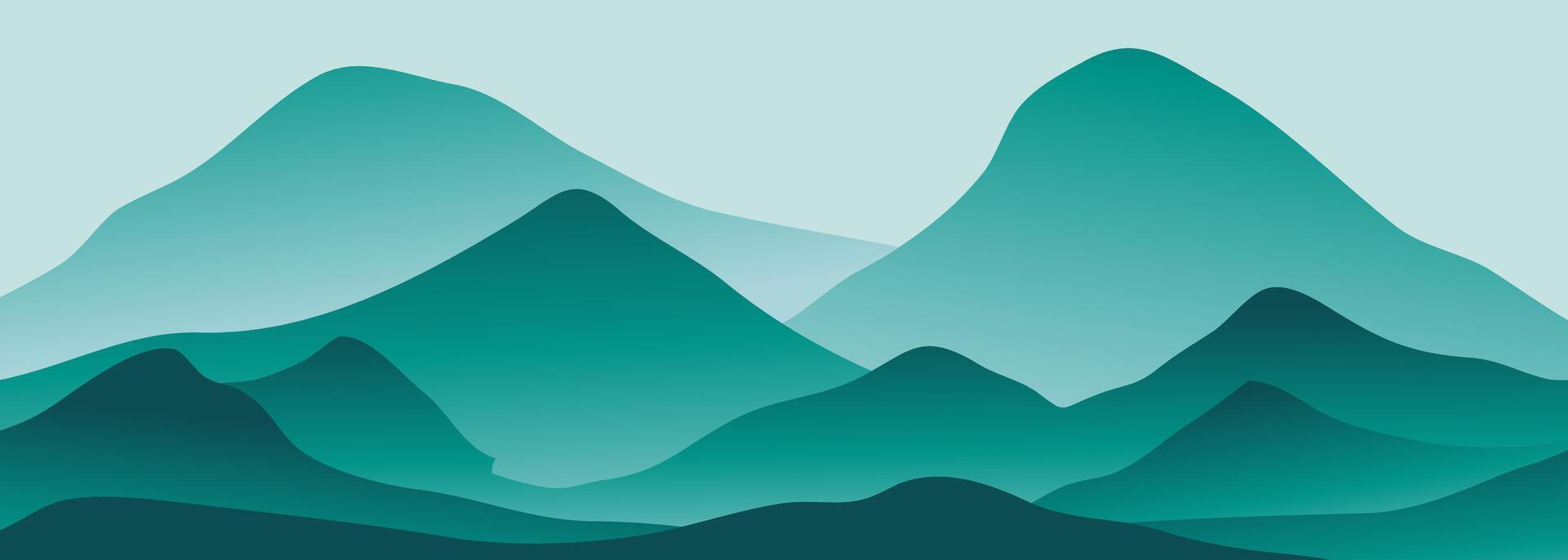 Mountain landscape background. creative minimalist modern art print. mountains, hills and forest use for print art, poster, cover, banner vector
