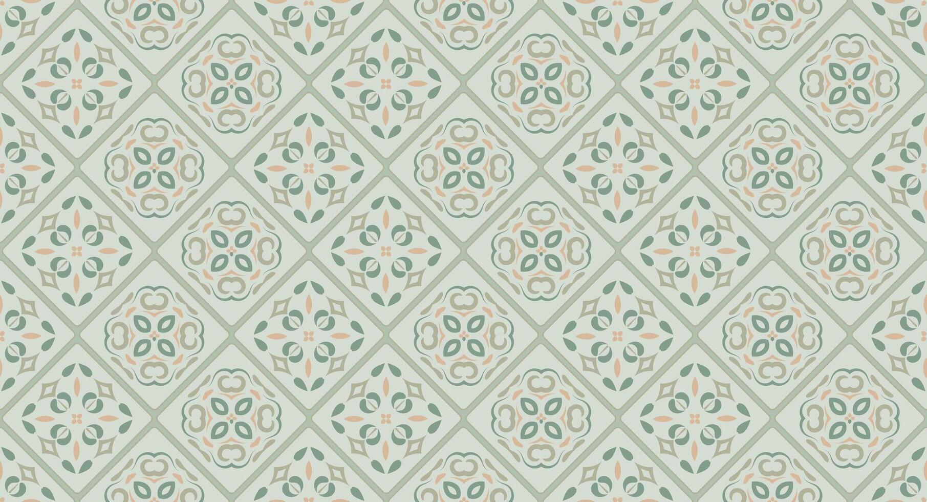 Tile damask seamles pattern. Ornate Mediterranean background for ceramic tiles, flooring, textile vector