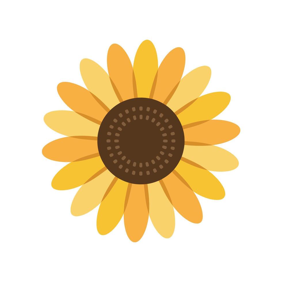 Sunflower flower icon illustration vector