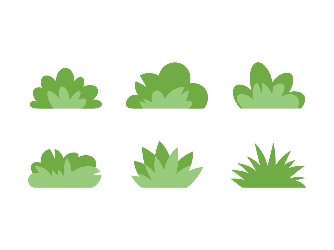 Green plants icons set vector