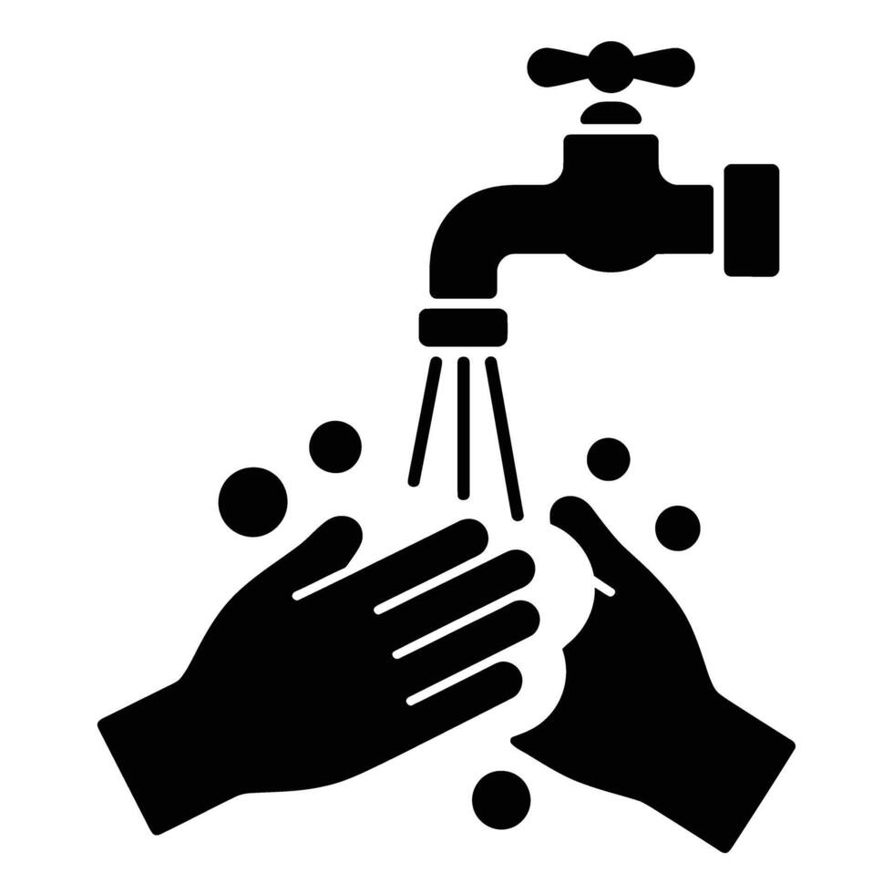 Wash hands icon illustration vector