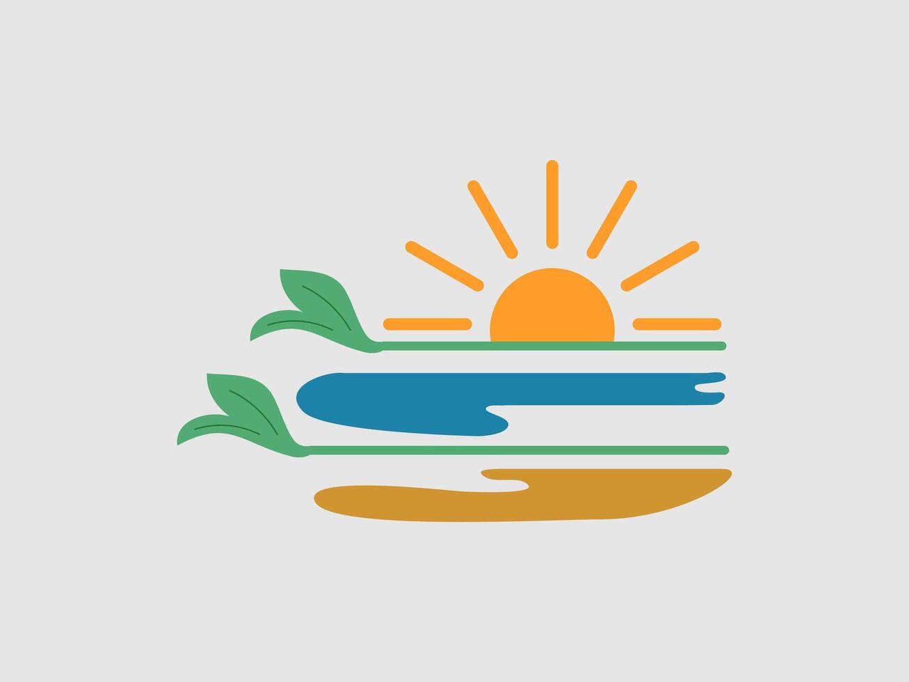 a stylized illustration representing nature and sunshine vector