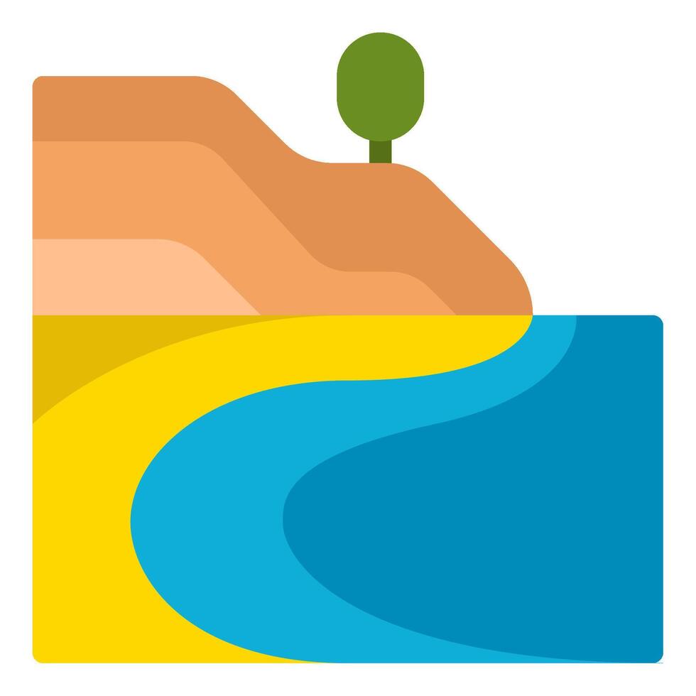 Columbia Coastline Illustration vector