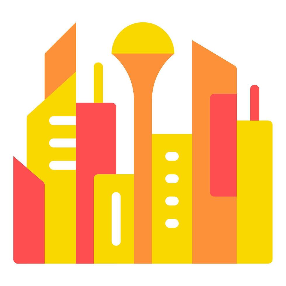 Cyberpunk Skyscraper Illustration vector