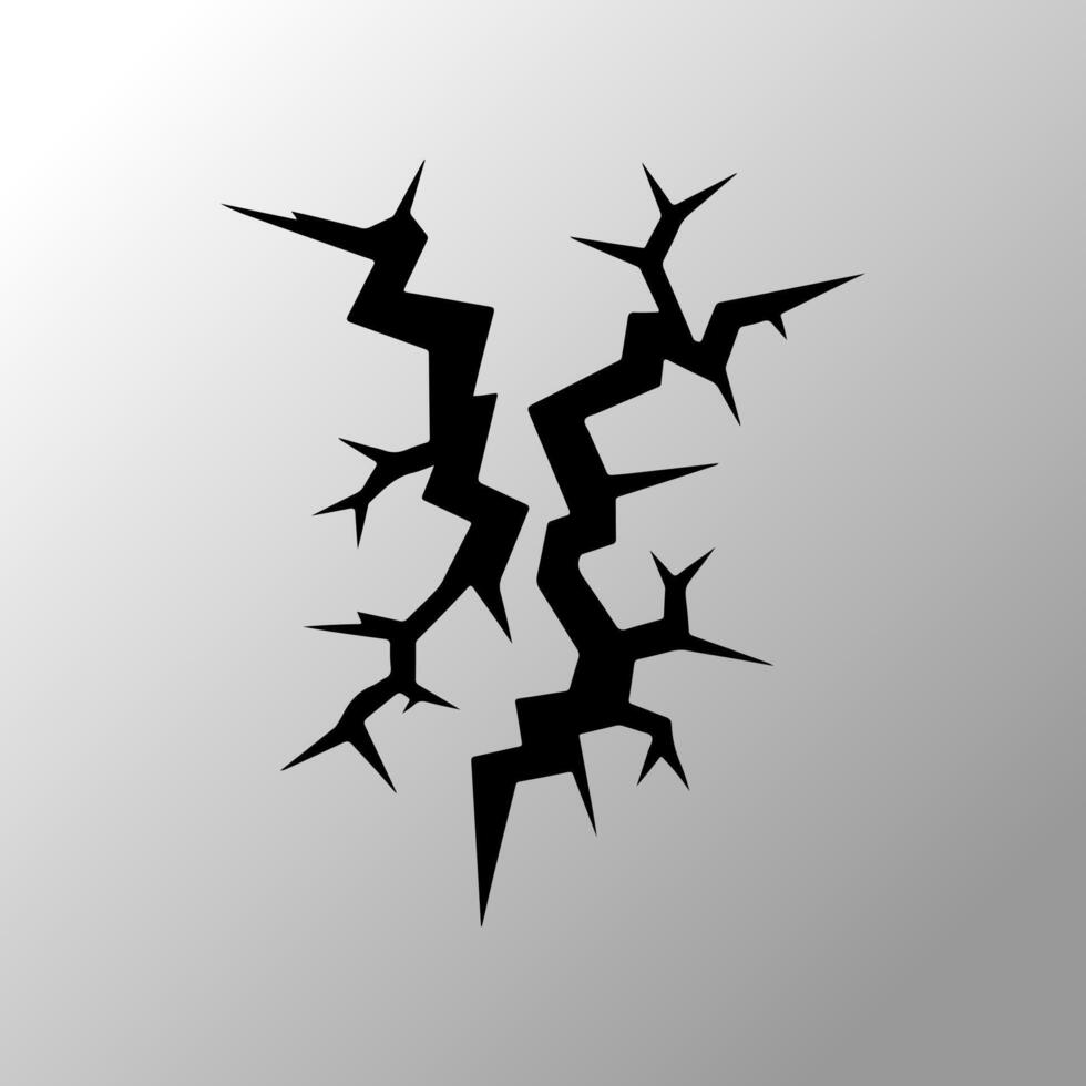 Realistic Wall Crack Element for Damage Texture vector