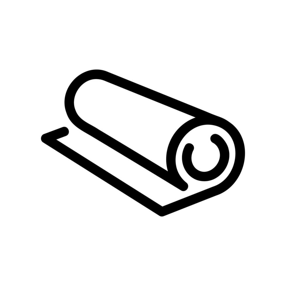 Minimalist Black Outline Icon of a Rolled Foil Sheet for Culinary or Hookah Use vector
