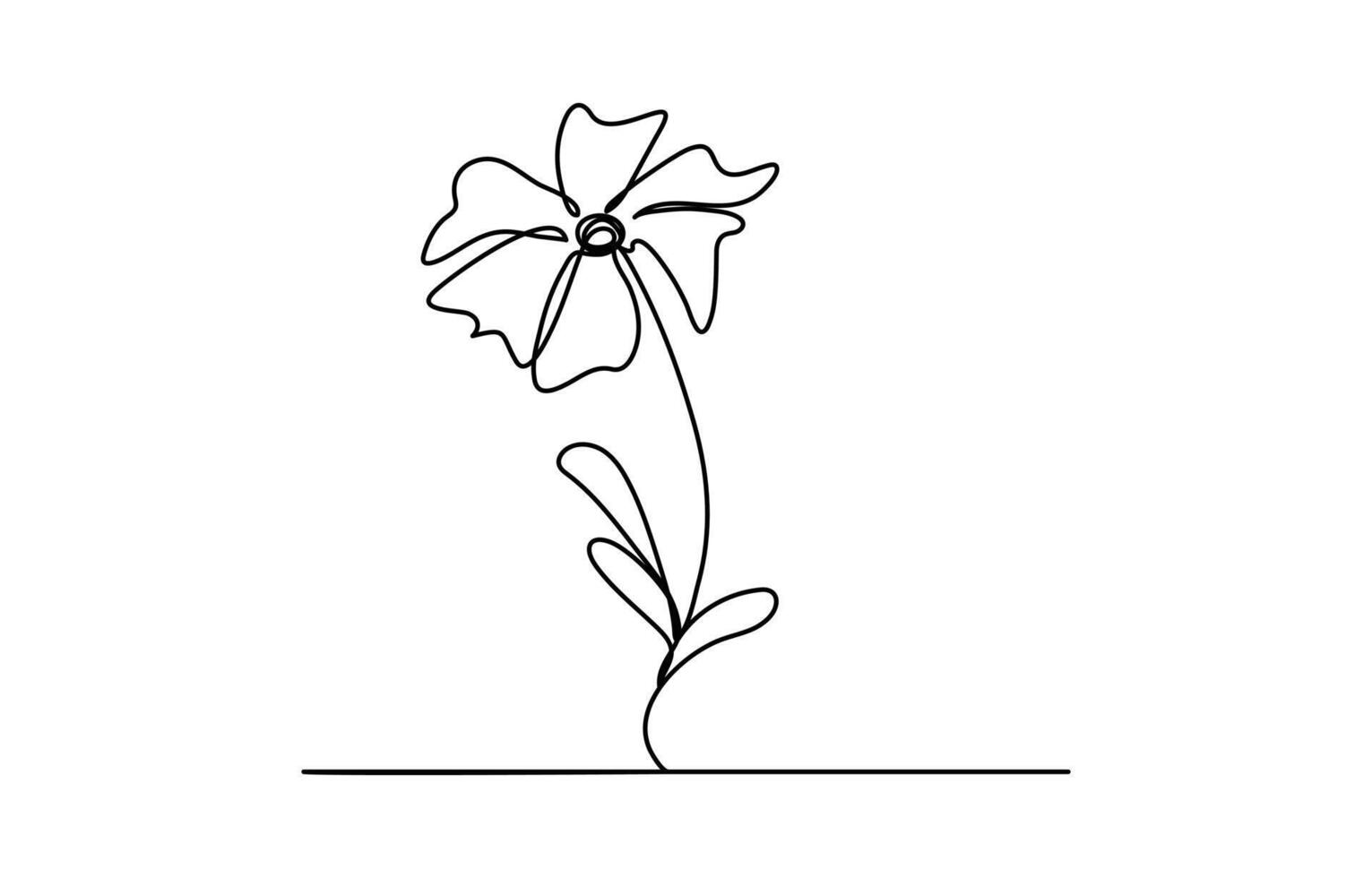 One continuous blooming flowers bloom naturally in a graceful and elegant floral line art style vector