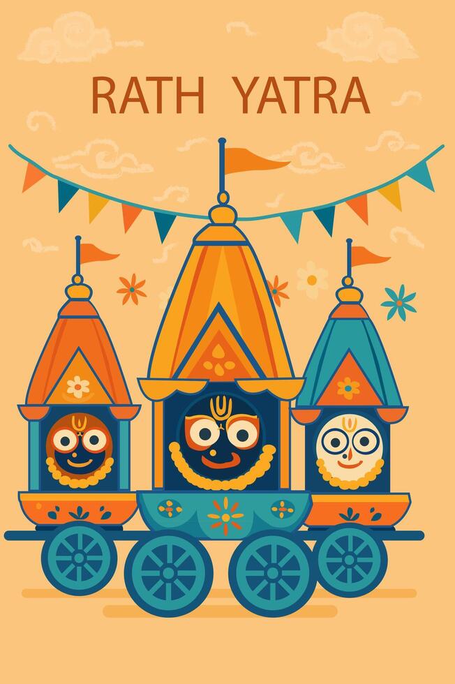 Rath Yatra Festival Illustration vector