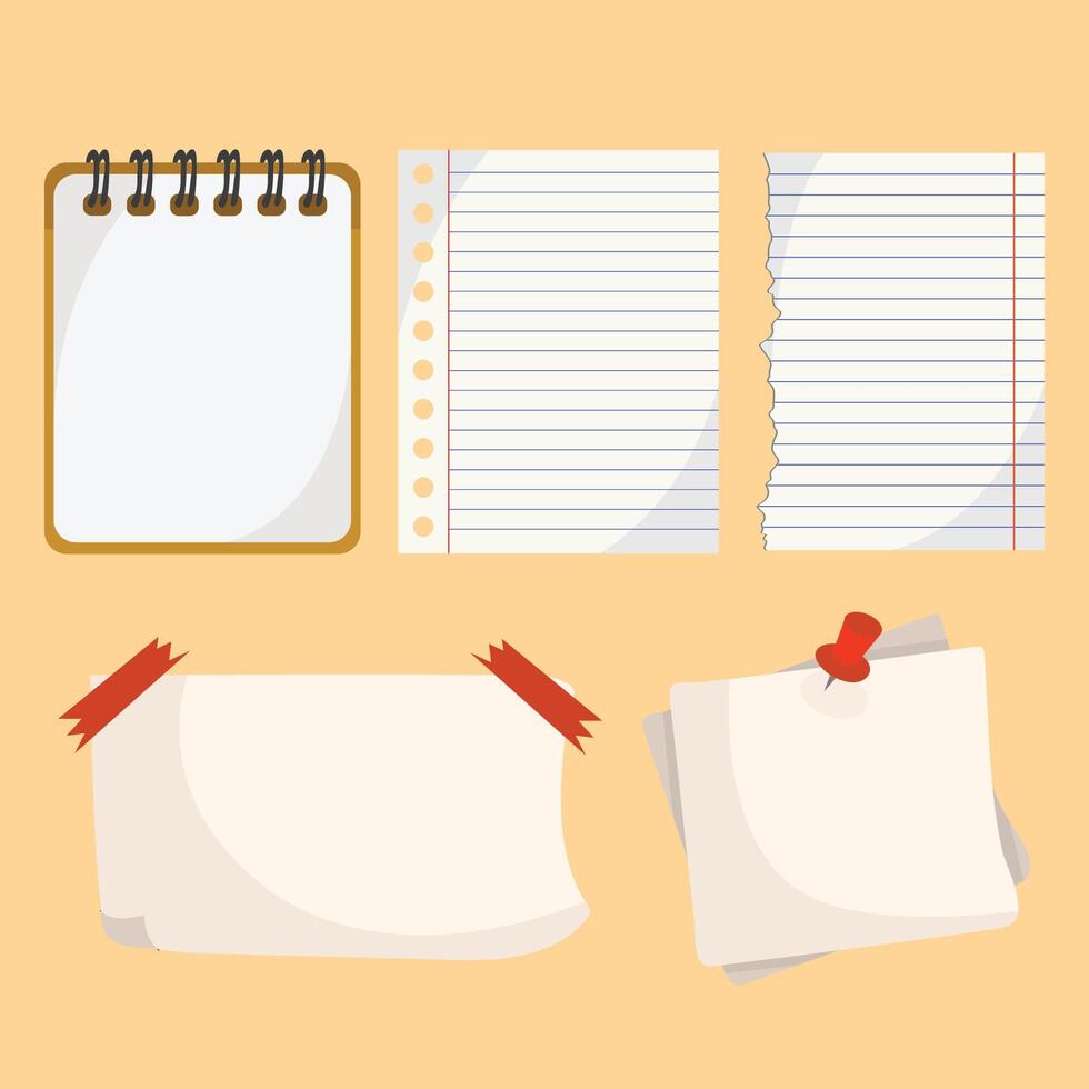 notebooks and paper designs vector
