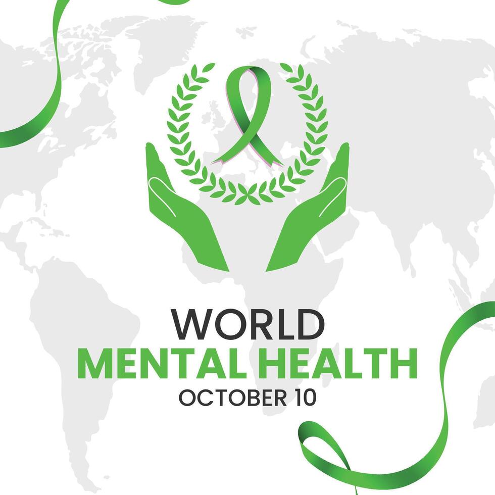 Mental Health Awareness Month. Raising awareness of mental health campaign. illustration vector