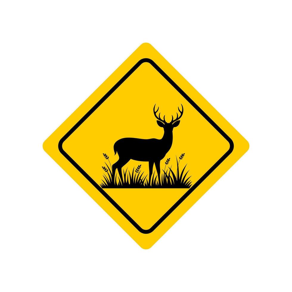 Beware of animals sign illustration vector