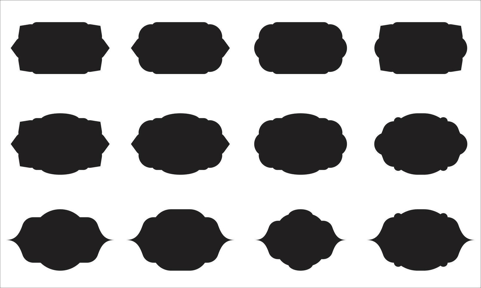 Minimal Badge Frames and Decorative Label Templates vector