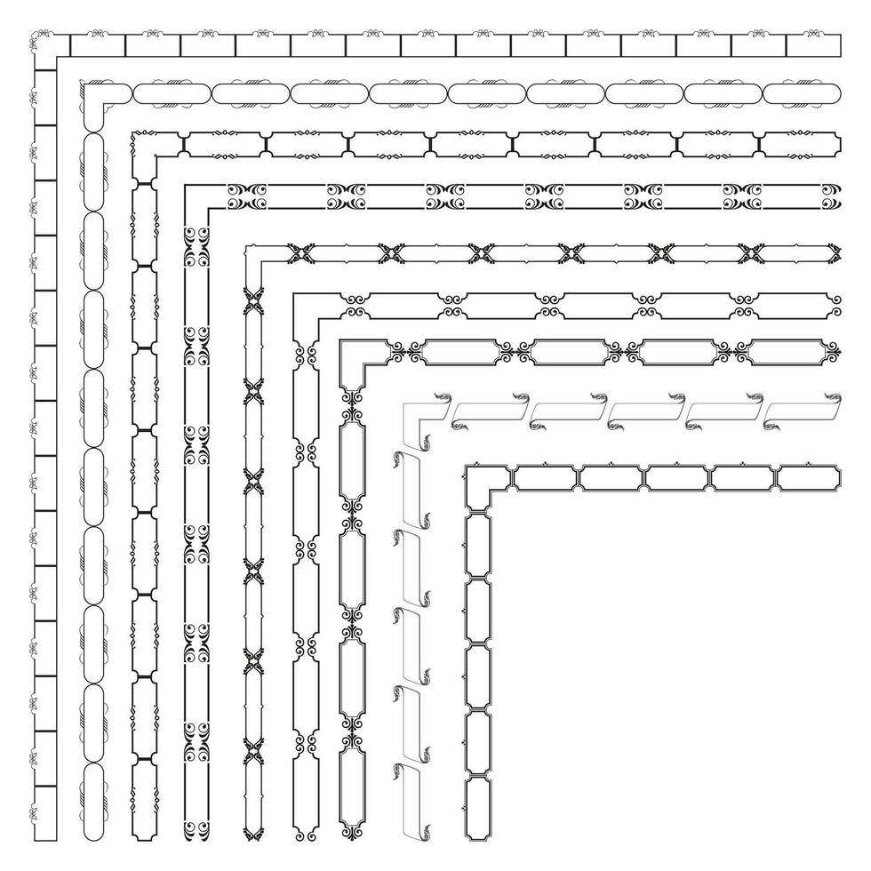 Hand-Drawn Frame Border Elements vector