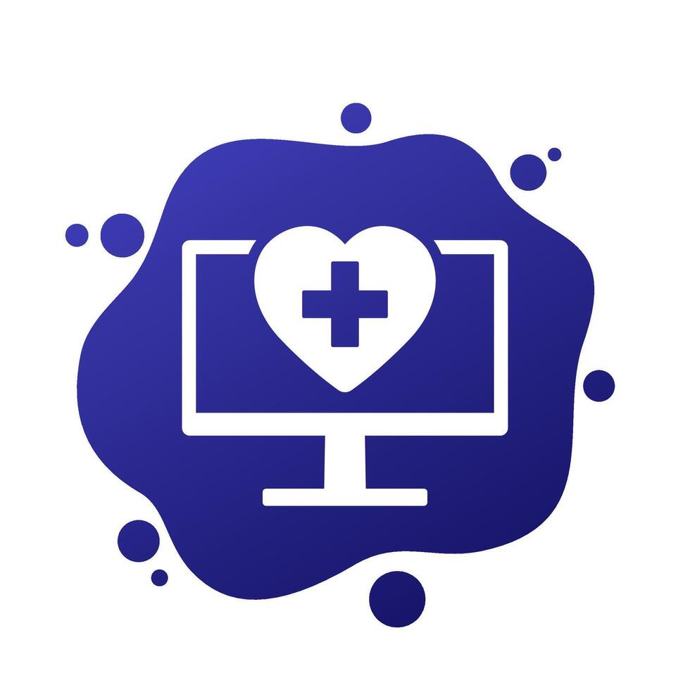 online medical services or telemedicine icon vector