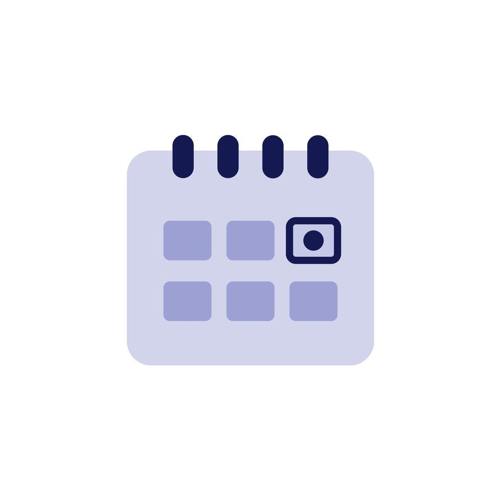 due date icon with a calendar vector
