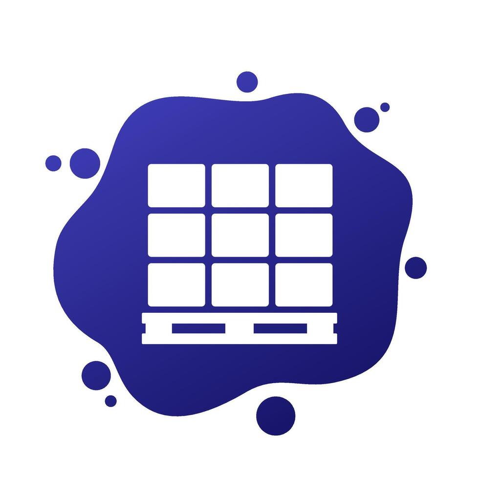 pallet and boxes icon for web vector